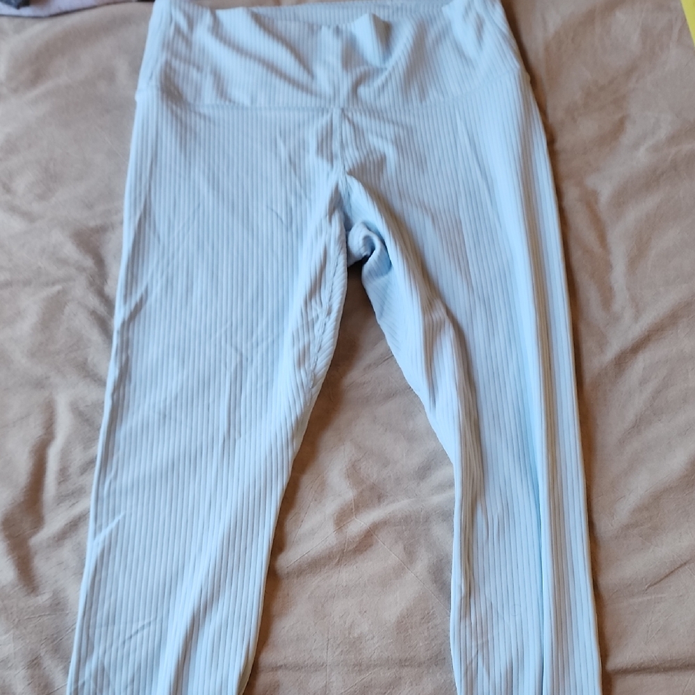 All in Motion Sky Blue Striped Leggings